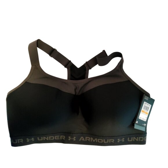 Under Armour Accessories - Under Armour Womens 42DD High Support Crossback Sports Bra Black Mesh Compressio